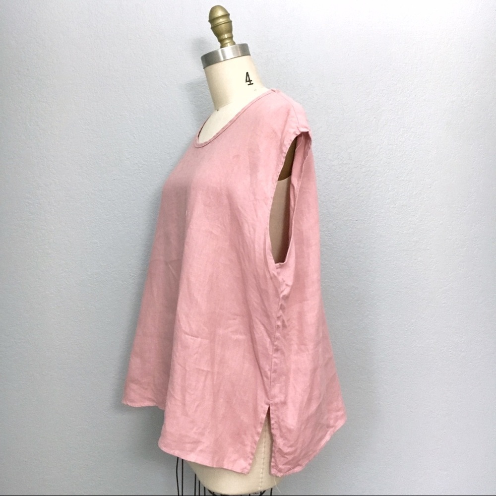 Connie’s moon light Linen sleeveless tank top​